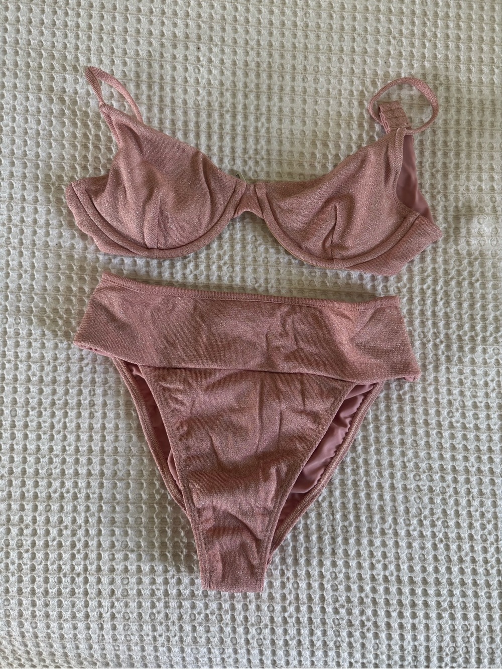 Montce Rose Metallic Underwire Bikini Set